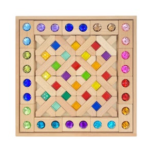 발도르프 아크릴 대형모듬블럭 원목 유치원교구 몬테소리 보석놀이 창의력 장난감