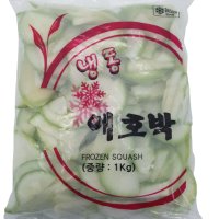 [얌얌마켓] 냉동 애호박 슬라이스 1kg (아이스박스 포함)