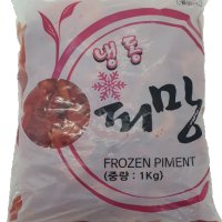 [얌얌마켓] 냉동 홍피망 슬라이스 1kg (아이스박스 포함)