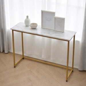 국내제작 콘솔 화장대 현관테이블 복도 슬림 테이블선반 골드 대리석무늬 850 950