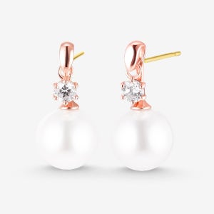 14k 18k 벨라펄 스와진주 귀걸이(8mm)