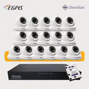 이지피스 500만화소 실내카메라16대 CCTV세트 WQHDVR-5116H_V2 (2TB)