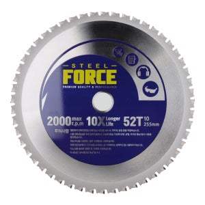 스틸포스 255mm 금속절단용 원형톱날 TH-SC255SB
