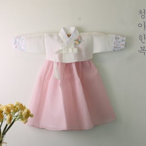 여아 공주한복 어린이 핑크 분홍 파스텔 여자 아기 돌한복 자매 쌍둥이