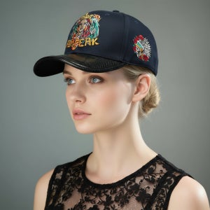 에임피크 C55 명품모자 남녀공용 럭셔리 블랙 엔젤 해골 인디언 캡모자 aimpeak