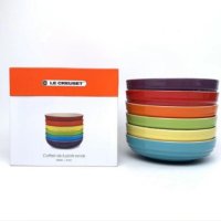 르쿠르제 레인보우 대접 접시 20cm 6p 선물세트 lecreuset