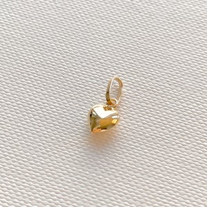 토프 디어 하트 펜던트 - 14k gold 볼륨 하트 목걸이용 펜던트