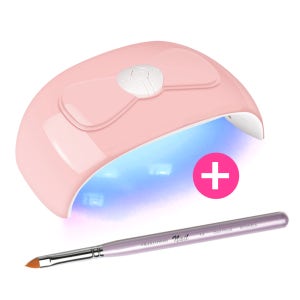 화홍브러쉬 젤네일 그라데이션 프렌치 네일아트+54W 핑크리본 젤램프 세트