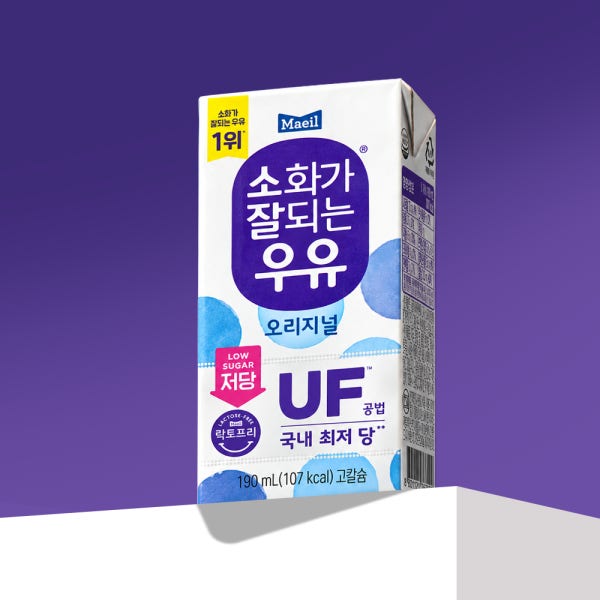 매일유업 소화가 잘되는 우유(락토프리) 멸균 오리지널 190ml 24팩 [도착보장]