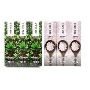 잇몸 치약 천연 소금 녹차 구취제거 좋은 친환경 명작 120g X 3개입