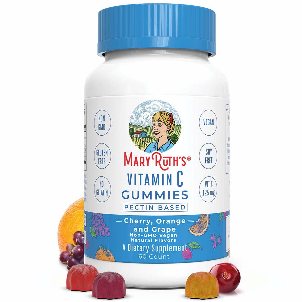 MaryRuths Vitamin C gummies 마리루스 <b>비타민 C 구미 125mg</b> 비건 츄어블 60정