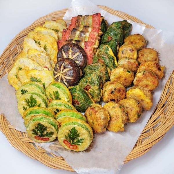 프리미엄 수제 모듬전 제사전 명절전 800g 동그랑땡+깻잎전+동태전+꼬지전+표고전+호박전