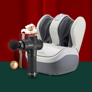 [럭셔리 선물세트] 제스파 레그 더 비트 종아리 발마사지기 ZP4380 + 바디볼트 전신 안마기 마사지건 ZP2420 아버지 어머니 생신 추천