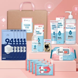소확행몰 헬케어 프리미엄 선물세트 6호 (KF94 마스크 손소독제 손소독티슈 마스크스트랩 소독용품 위생 키트)