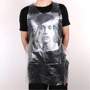 300매 비닐 일회용 앞치마 염색 방수 에어프런 가운 어른 턱받이 조끼형 세차 환자용