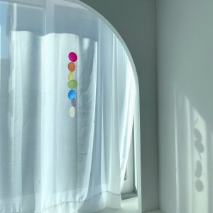 하트모양 컬러자개모빌 썬캐쳐 발리소품 하와이안디자인 봄여름모빌 만들기 재료 diy 키트
