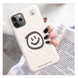 아이폰케이스 풀커버 스마일 시리즈 생분해 오트밀 아이폰16 폰케이스