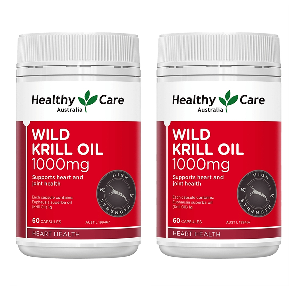 Healthy Care <b>헬시케어 크릴오일</b> 1000MG 60캡슐 2팩