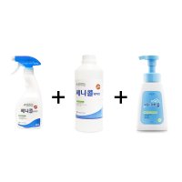 세니콜라이트 450ml+ 쎄니콜라이트 리필형 1L 살균소독제+세니버블 450ml 무향 손세정제 핸드워시 카페 식당 병원 사무실 급식센터 주방 화장실 청결세트