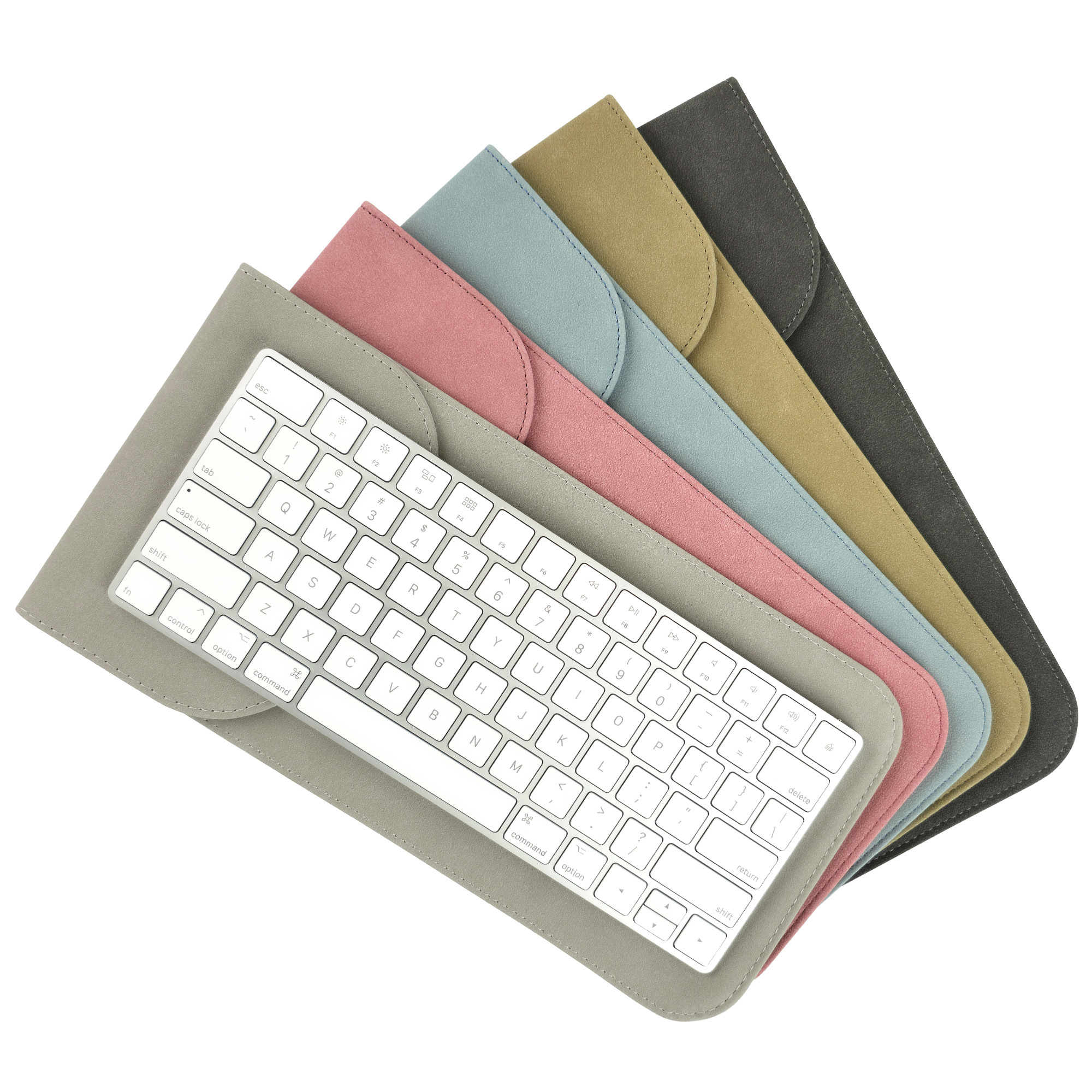 BOHO 애플 매직키보드 2 3세대 스웨이드 가죽 파우치 마그네틱 슬리브 케이스 (5컬러)