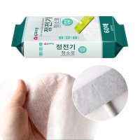 쉼표리빙 국산 부직포 일회용 정전기청소포 건티슈 막대걸레 청소 60p 1팩