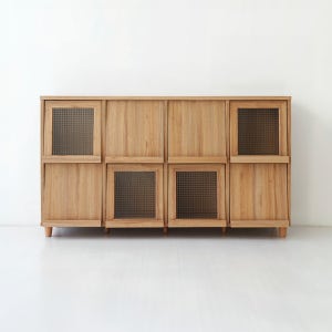 필몬 수납장 8문 NFM90159F 가로형 1590x445x920mm, 2단, 캄포어베니어 4173.4170