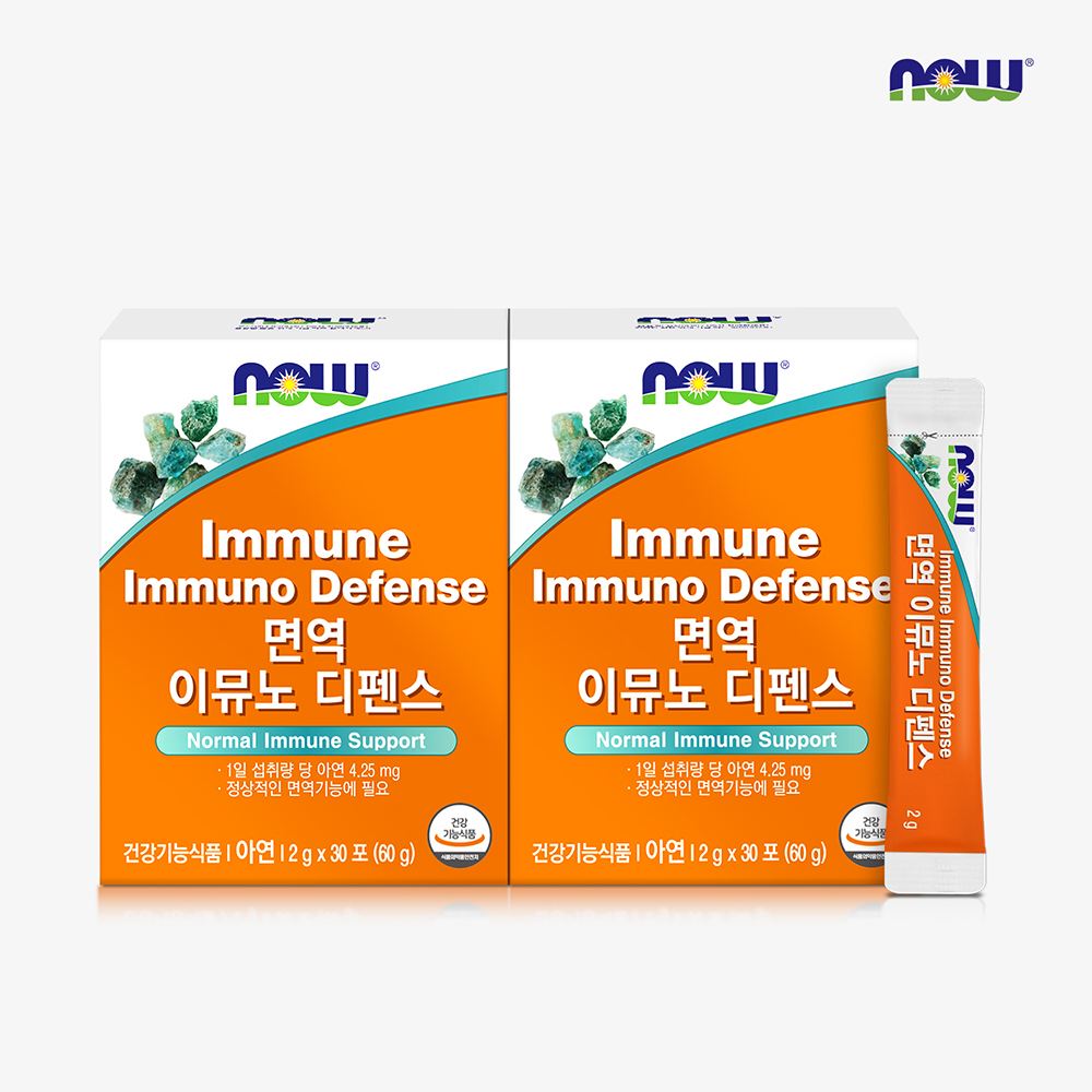 나우푸드 아연 <b>면역 이뮤노 디펜스</b> 30포, 2개