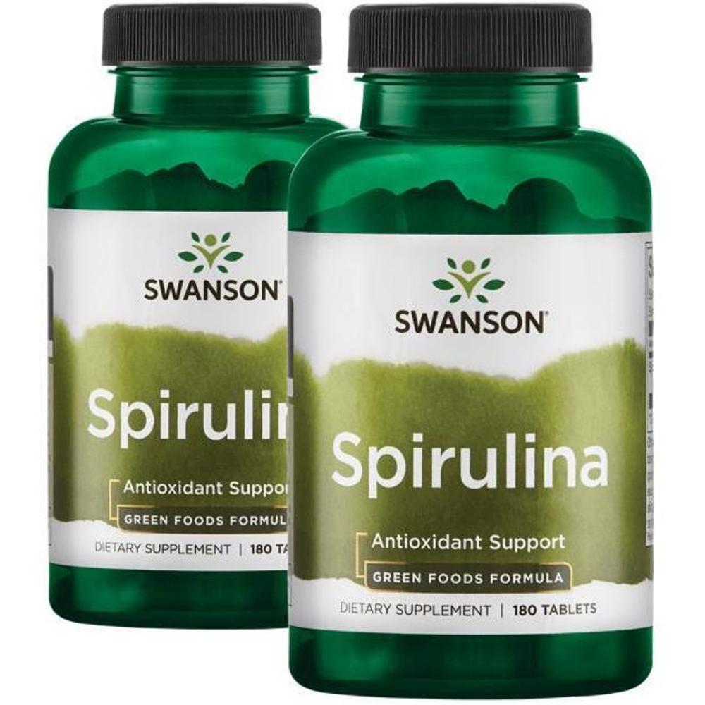 Swanson 스완슨 <b>스피루리나</b> 500mg 180정 2팩 - <b>Spirulina</b>