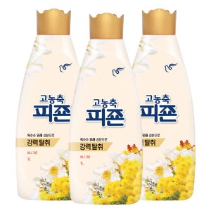 피죤 고농축 섬유유연제 써니가든 옐로미모사 본품 1L 3개
