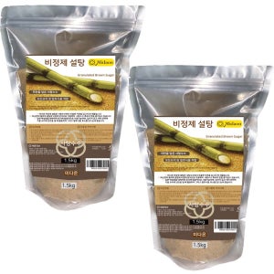 미다온 비정제원당 1,5kg 2개 천연설탕 갈색당