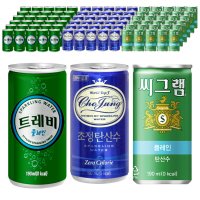 트레비 플레인 초정탄산수 씨그램 플레인 190ml 각 30캔 총 90캔 탄산수 음료수