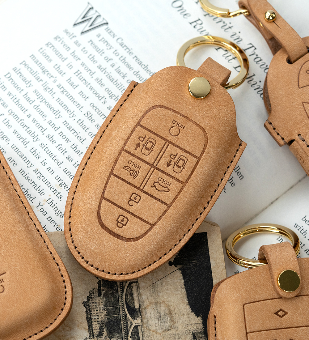 스텝스티치 차 키케이스 BMW 벤츠 제네시스 자동차 스마트 키홀더 키커버 천연 가죽