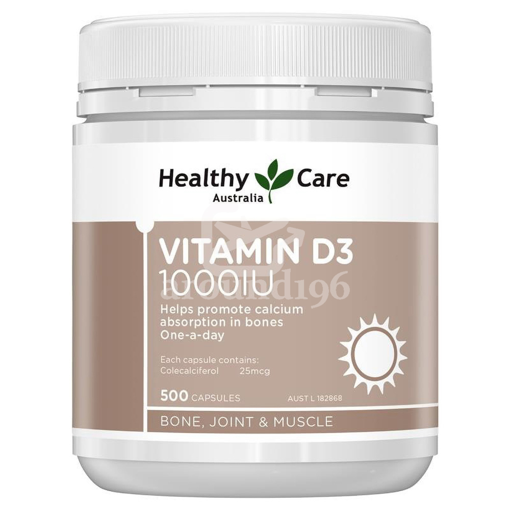 Healthy Care Vitamin 헬시케어 <b>비타민 D</b>3 1000IU 500캡슐 1팩