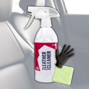 기온쿼츠 레더클리너 스트롱 500ml 천연 나파 가죽 세정제 시트 클리너 리뉴얼 타월 장갑