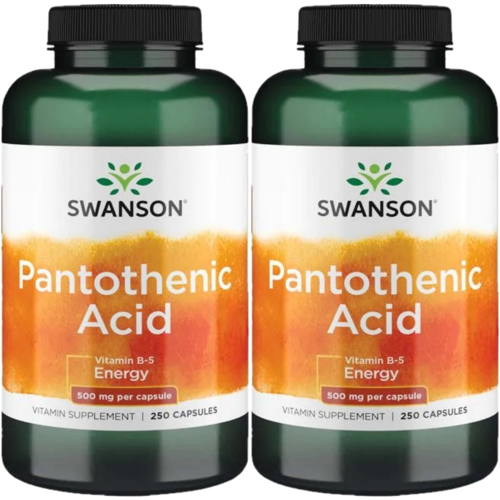 Swanson <b>Pantothenic Acid</b> 스완슨 판토텐산 500mg 250정 2병
