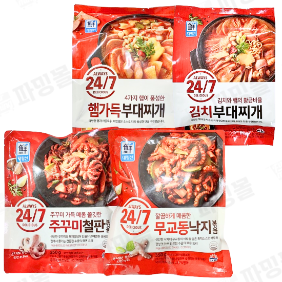 대림 무교동낙지+부대찌개+김치부대찌개+쭈꾸미볶음