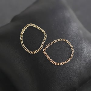 14k 이태리 동글 레이어드 체인반지