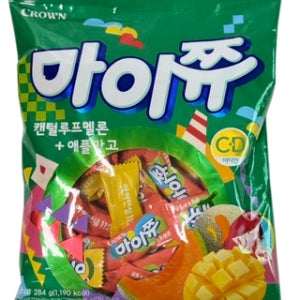 크라운 마이쮸 필로우 캔털루프멜로 + 애플망고 캔디 284g x 2개