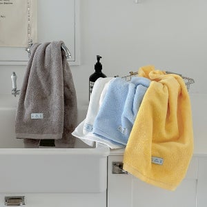 프리미엄 크림화이트 호텔타올 친환경 뱀부 오가닉 수건 면타올 타월 40수 (5장 한세트)