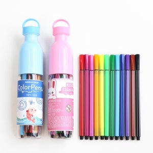 율아트 수성싸인펜 12색세트 사인펜 kc인증