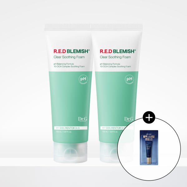 [1+1] 닥터지 약산성 레드 블레미쉬 클리어 수딩 폼 150mL
