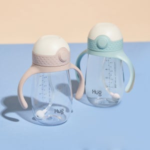 [1+1] 마더케이 아기 빨대컵 허그 어린이집 물통 물병 210ml