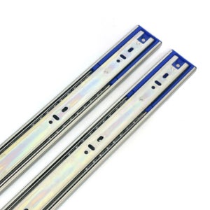 MJ 3단 댐퍼레일 550mm 600mm 볼레일 가구 특수 댐핑 댐퍼 선반레일 고급 서랍장