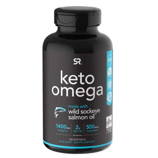스포츠리서치 <b>케토 오메가</b> 야생 홍연어 오일 함유, 소프트젤 120정