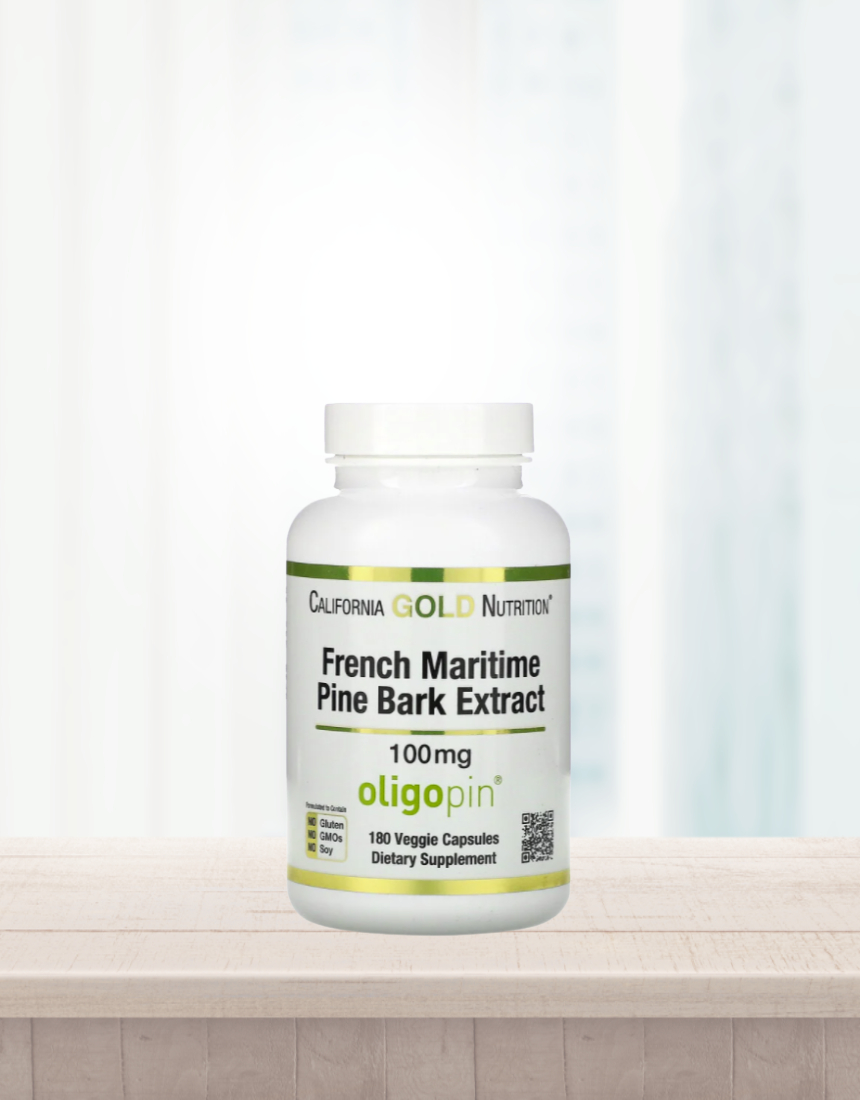 캘리포니아 골드 뉴트리션 올리고핀 100mg 180캡슐 고약사 <b>프랑스 해송</b>껍질 추출물