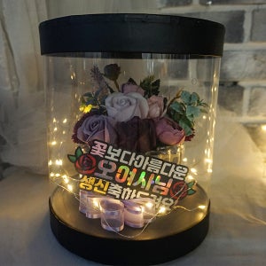 원형 플라워 용돈박스 25 / 용돈 케이크 돈케이크 반전 생일 어버이날 선물