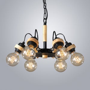 티몬 펜던트 6등 LED 우드 주방등 식탁등 주방조명