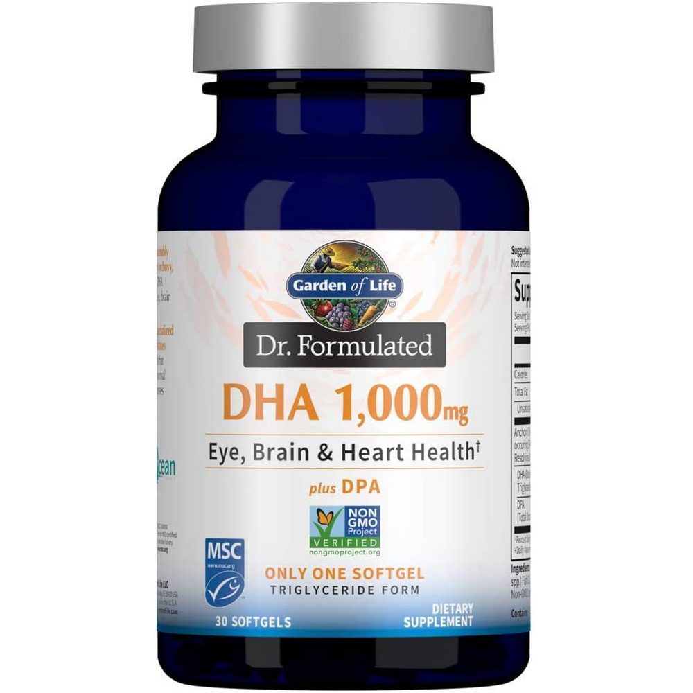 <b>가든오브라이프</b> 닥터포물레이트 <b>DHA</b> <b>Garden of Life</b> Dr Formulated <b>DHA</b> 1000mg 30정 2개
