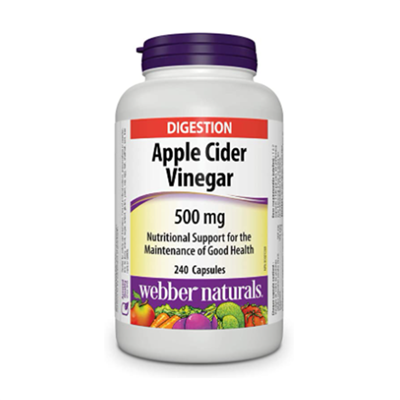 <b>웨버</b> 네츄럴 애플 사이다 비네거, 500mg, 240정 - WEBBER NATURALS APPLE CIDER VINEGAR, 500mg, 240 COUNT