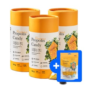 뉴트라라이프 프로폴리스캔디 국내산 목캔디 135g, 3개